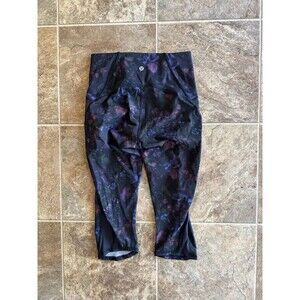 Lululemon Train Times Crop 17" Frozen Flourish Multi Size 6